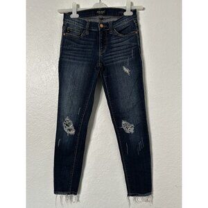 Judy Blue Skinny Fit Jeans Womens 5/27Distressed/Destroyed Stretch Cropped Pants